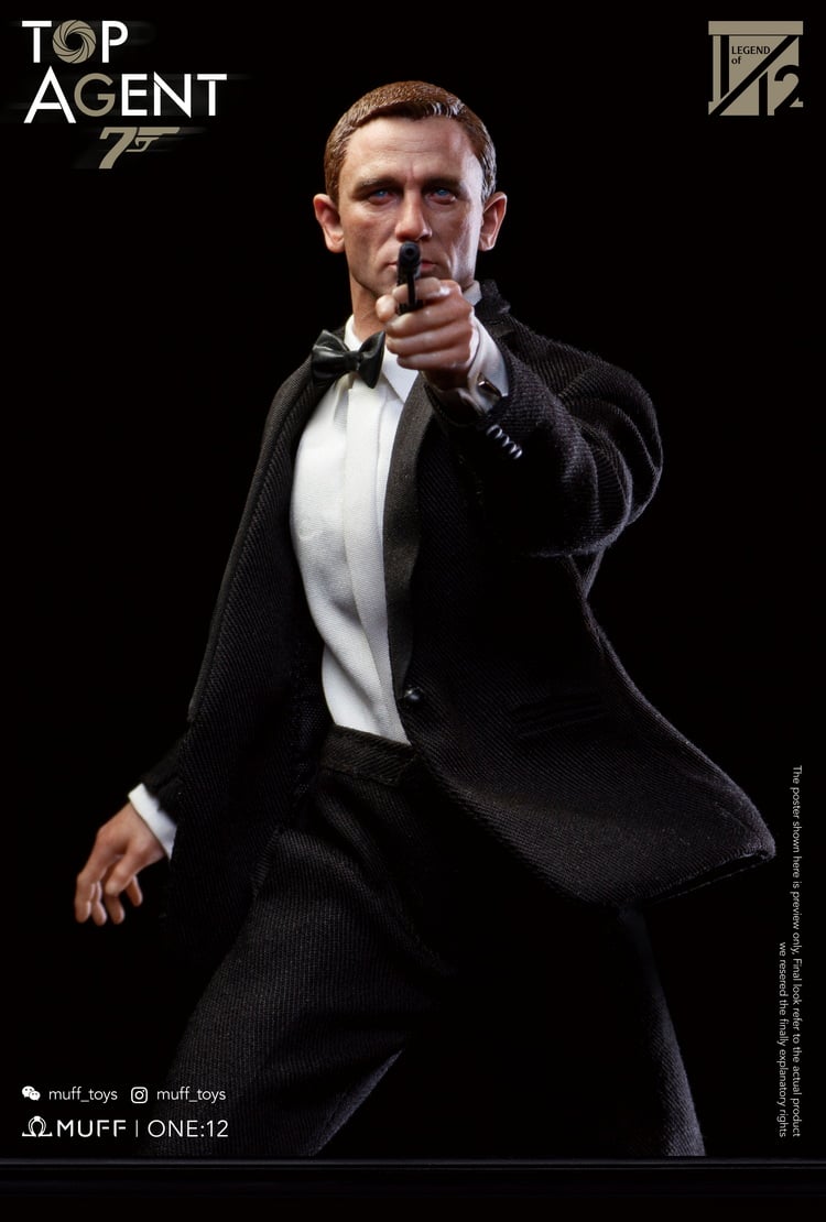 Deluxe Agent 007 Figure | Muff Toys | Bombusbee