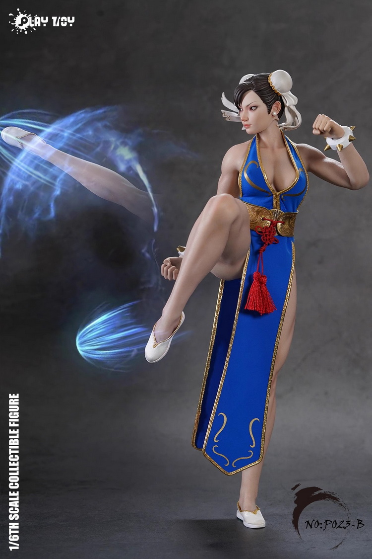 Play Toy 1/6 P023B Street Fighter Chun-Li 2.0 Blue - Bombusbee