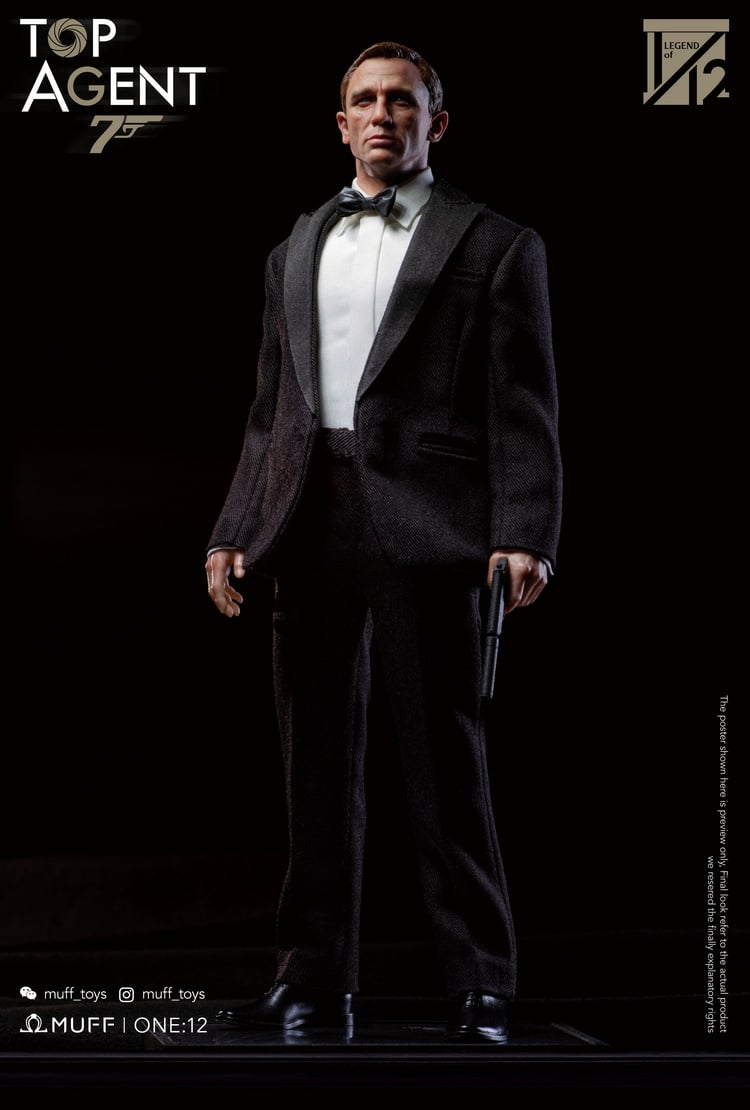 Deluxe Agent 007 Figure | Muff Toys | Bombusbee